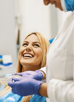 patient getting a dental checkup 