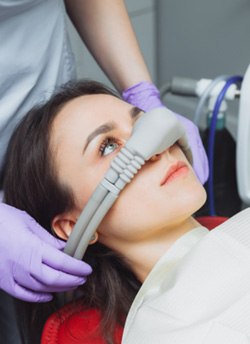 patient getting sedation dentistry 