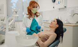 happy, relaxed patient in the chair